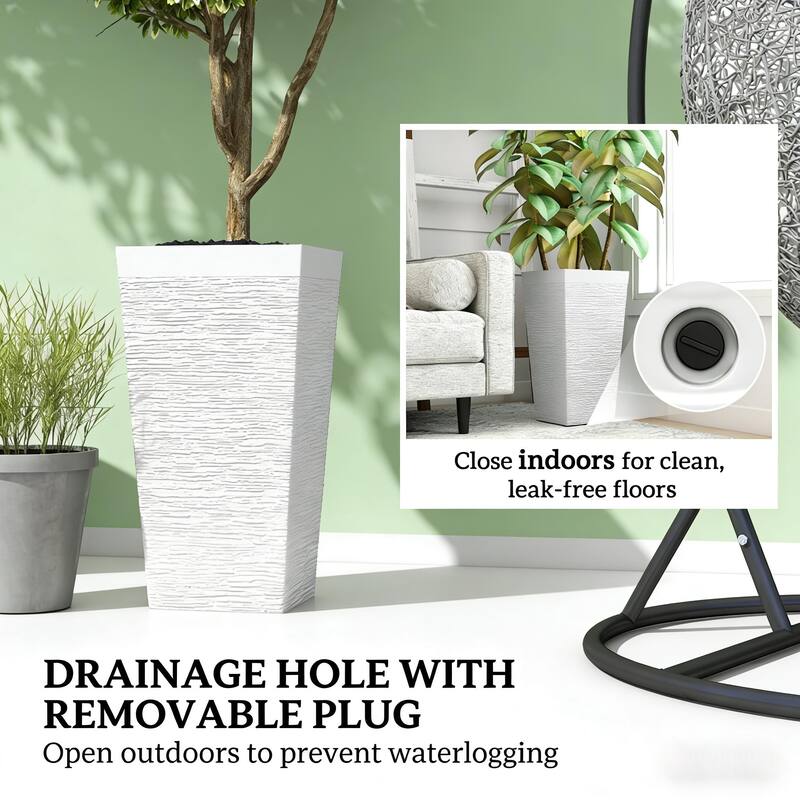 Stackable Tapered Planters Outdoor Planters Set of 3