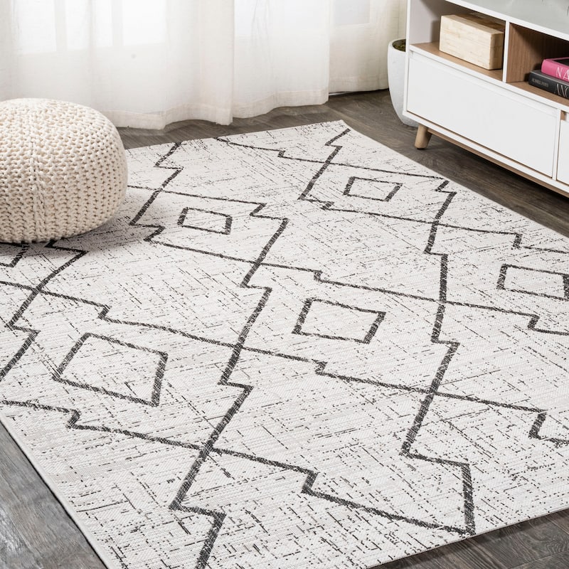 JONATHAN Y Derya Tribal Diamond Trellis Indoor/Outdoor Area Rug