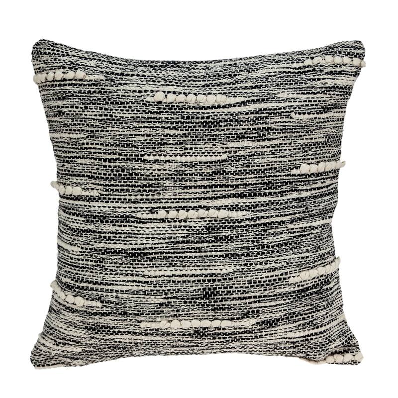 Parkland Collection Abali Transitional Black and White Pillow Cover