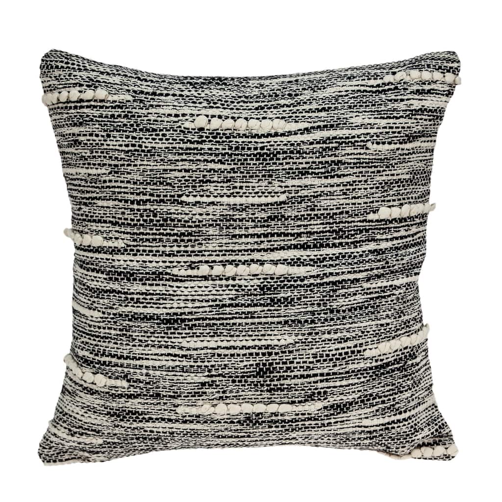 Parkland Collection Abali Transitional Black and White Pillow Cover