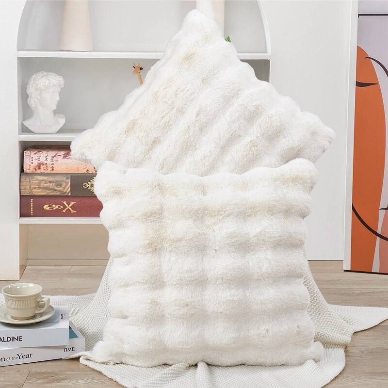 Bubble Textured FauxFur Pillow Shell Comfortable Fluffy Pillow Cover