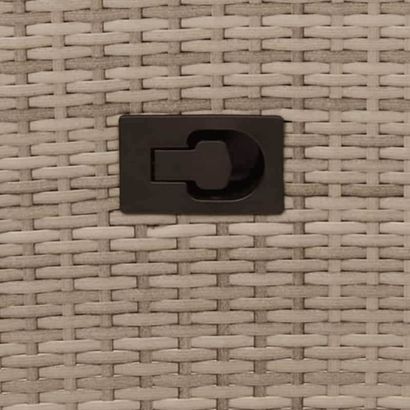 vidaXL Reclining Patio Sofa 2-Seater with Table Loveseat Furniture Poly Rattan - 23.2 x 51.2 x 36.2