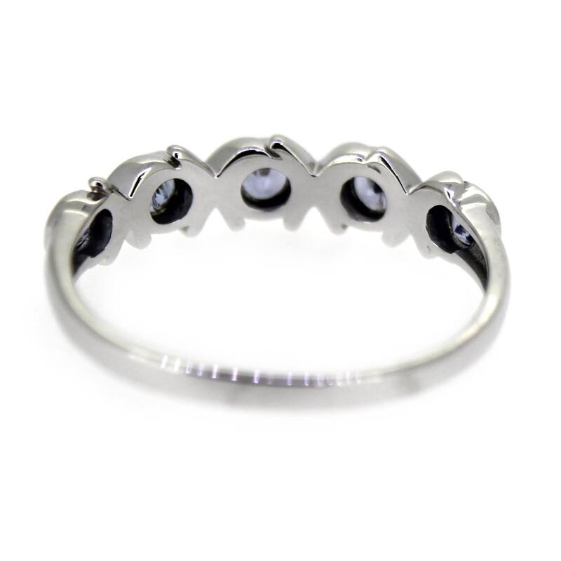 925 Sterling Silver Tanzanite 5-Stone Ring
