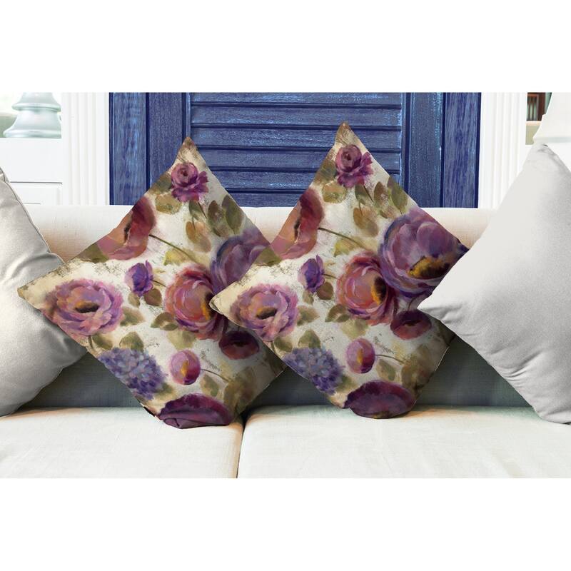 Laural Home Precious Purples and Blues II Indoor Decorative Pillow
