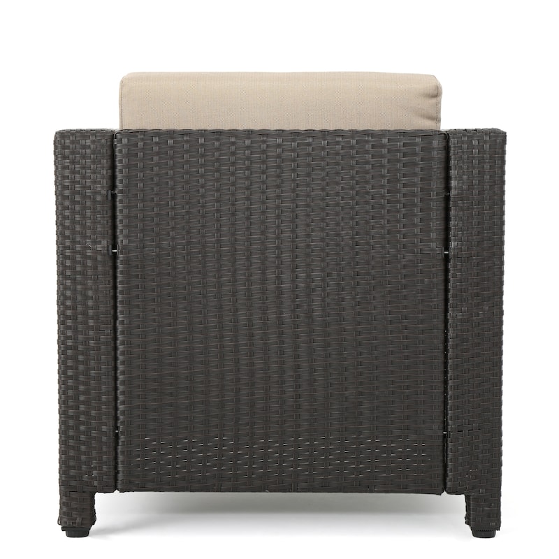Puerta Outdoor 3-piece Wicker Seating Set with Cushions by Christopher Knight Home