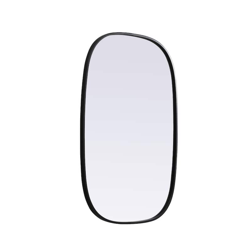 Indigo Home Metal Frame Oval Mirror 24x36 Inch