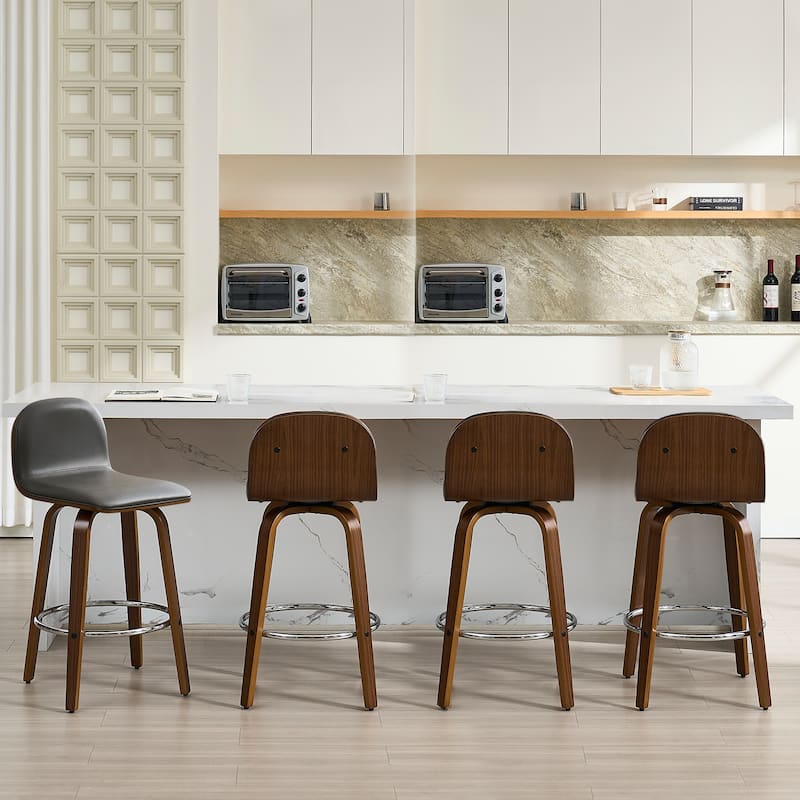 Upholstered Wood Swivel Bar Stools/ Counter Stool