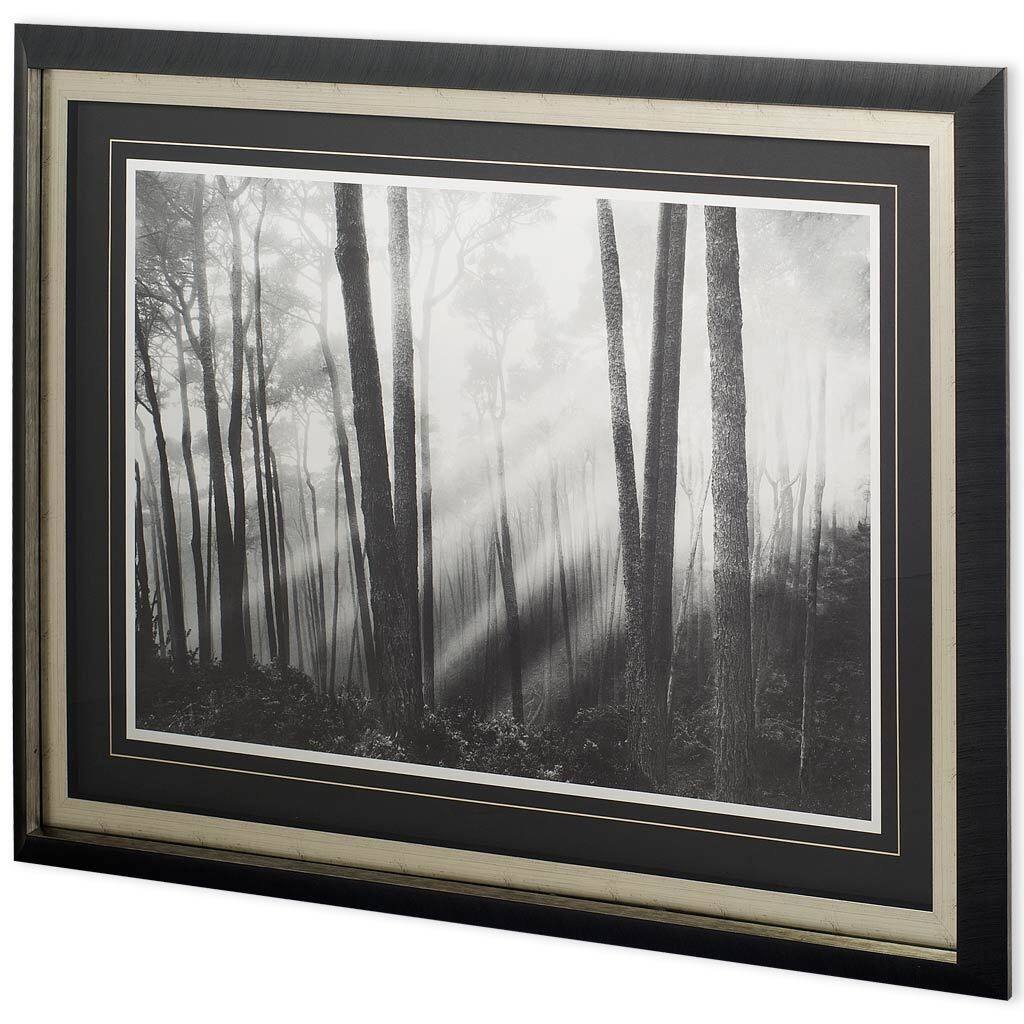 Mystical Forest & Sunbeams Framed Art Print