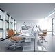 preview thumbnail 15 of 38, Office Chair With Arms Stools For Counter Height Bar Office Wheels PU Leather Rest Tilt Swivel Work Office Standing Desk