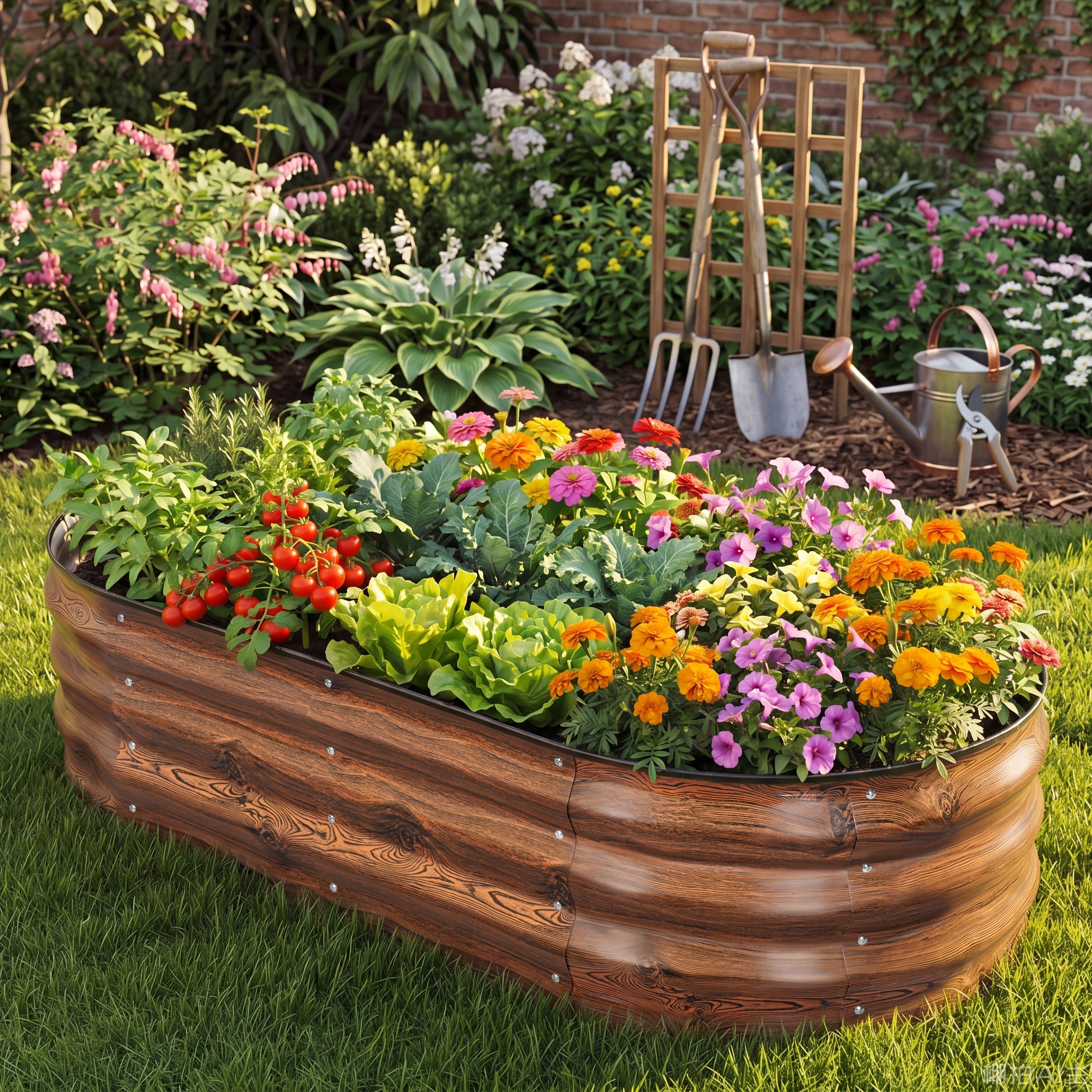 Nuu Garden Galvanized Raised Garden Bed Planter Box - Overstock