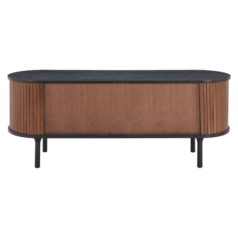 Koriana Entertainment Stand Black & Walnut - N/A
