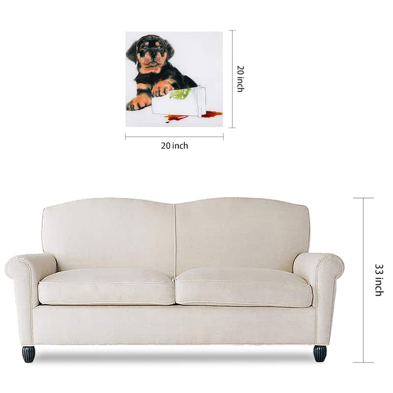 "Java's Paw" Frameless Free Floating Tempered Glass Panel Graphic Wall Art