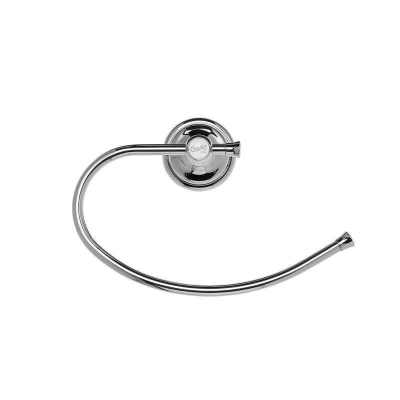 Croydex 1919 Flexi-Fix Screw or Glue Towel Ring Holder, Wall Mount (9.6x6.3in)