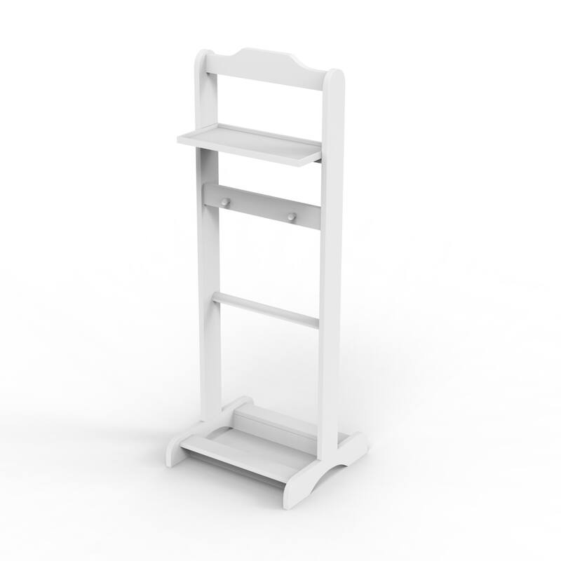 Accent Portable Garment Rack, Clothes Valet Stand with Storage Organizer, for Bedroom, Living room