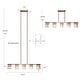 preview thumbnail 7 of 17, Diore Modern Gold 5-Light Crystal Chandelier 40 in. W Linear Glam Island Lights for Kitchen Island - L 40.2" x H 70" Max