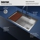 preview thumbnail 4 of 7, Karran Elite WST-26-PK1 Top Mount 33" Single Bowl Stainless Steel Workstation Kitchen Sink with Right Drain