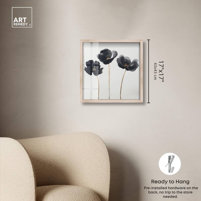 Nocturnal Flowers II Shadowbox by Art Remedy