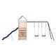 preview thumbnail 18 of 21, vidaXL Swing Set Outdoor Backyard Wooden Playground Equipment for Kids Age 3-8