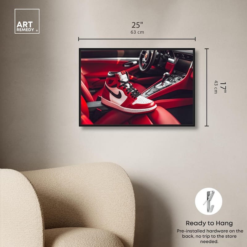 Sneaker Car Red Canvas by Art Remedy