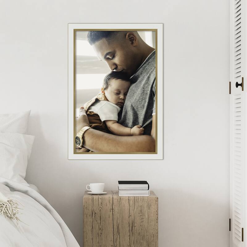 Eva Black Silver Narrow Framed Picture Frame, Photo Frame