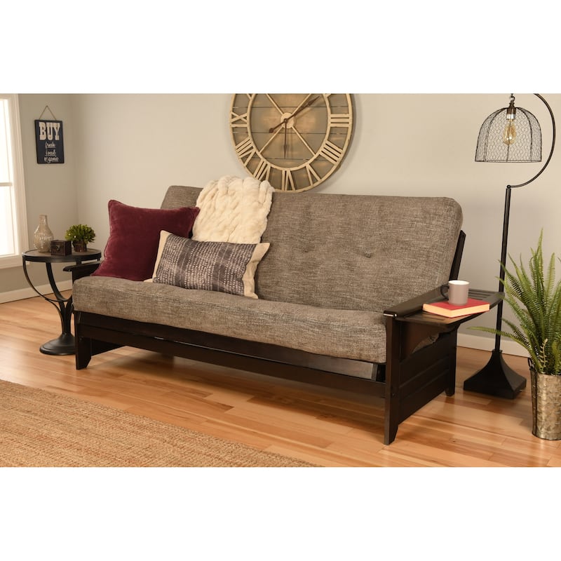 Somette Phoenix Espresso Futon Set with Hand Woven Mattress