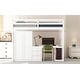 preview thumbnail 7 of 14, Twin Size Loft Bed with Wardrobe, Desk, and Storage Drawers, Modern Space-Saving Design, Solid Pine Wood Frame, White