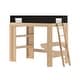preview thumbnail 25 of 27, Max and Lily Mid-Century Modern Twin Loft Bed with Desk and Bookshelf