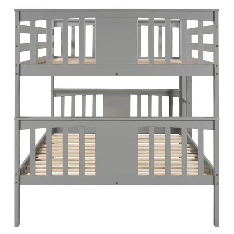 Full Over Full Bunk Bed with Ladder for Bedroom, Guest Room Furniture Bed Bath & Beyond 37510222