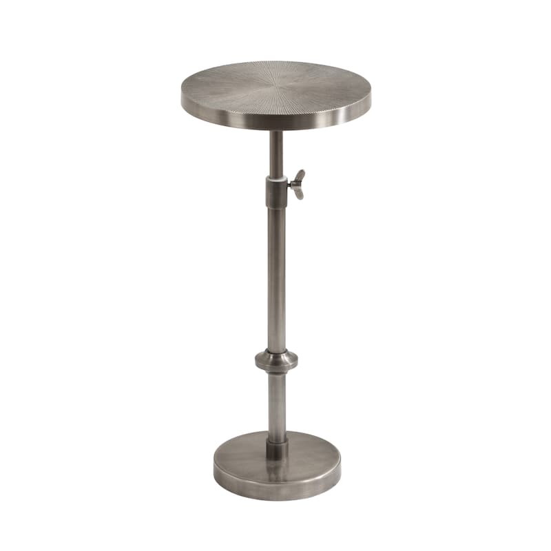 Kate and Laurel Engles Metal Table and Plant Stand - 10x10x30 - Silver