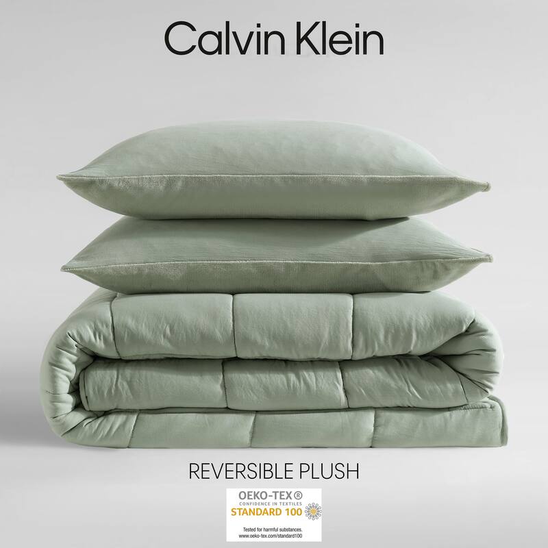 Calvin Klein Reversible Plush Comforter Bonus Set