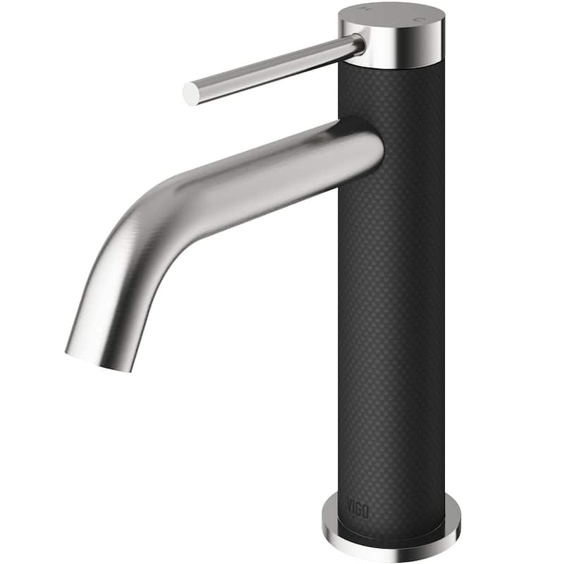 VIGO Madison 8" H Single Handle Single Hole Bathroom Faucet - Without Extras - Brushed Nickel