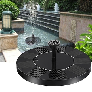 LED Solar Power Water Pump Fountain Automatic Colorful Pond Garden Fish R1H5 