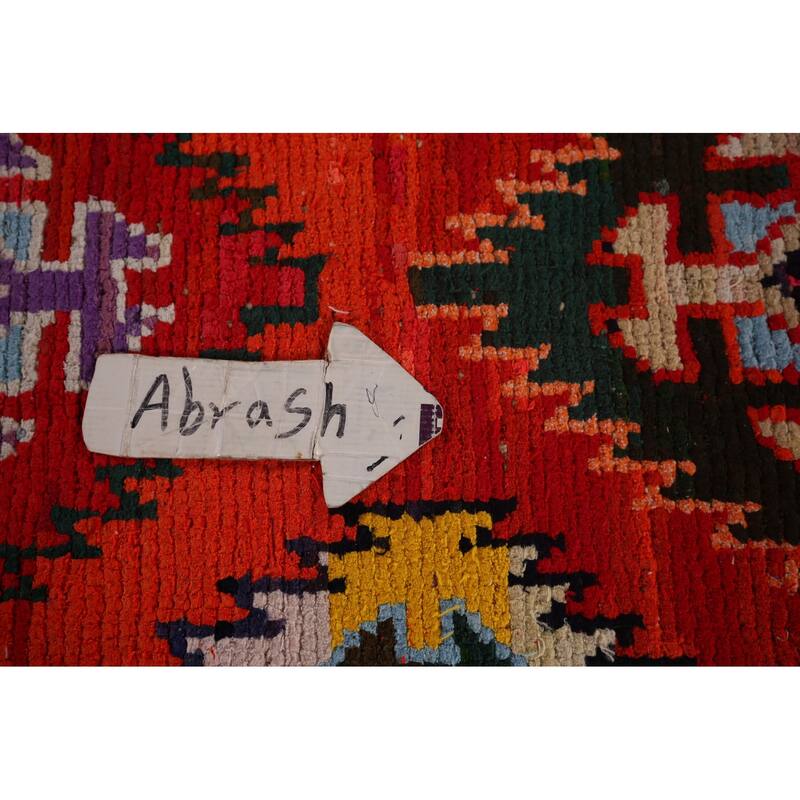 Orange Tribal Anatolian Oriental Runner Rug Handmade Silk Carpet - 3'0"x 13'3"