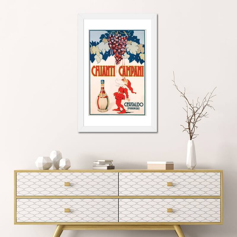 iCanvas "Poster advertising Chianti Campani, printed by Necchi, Milan, 1940 " by Italian School
