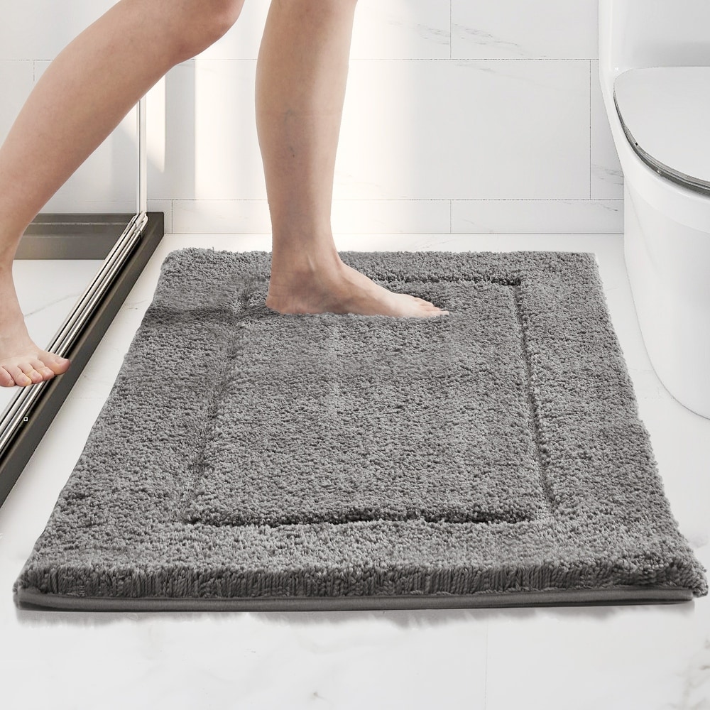 Gray outlet bathroom rugs