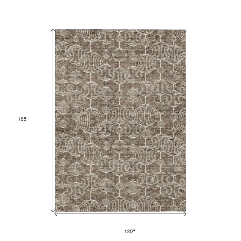 HomeRoots Geometric Transitional Rectangle Outdoor Rug