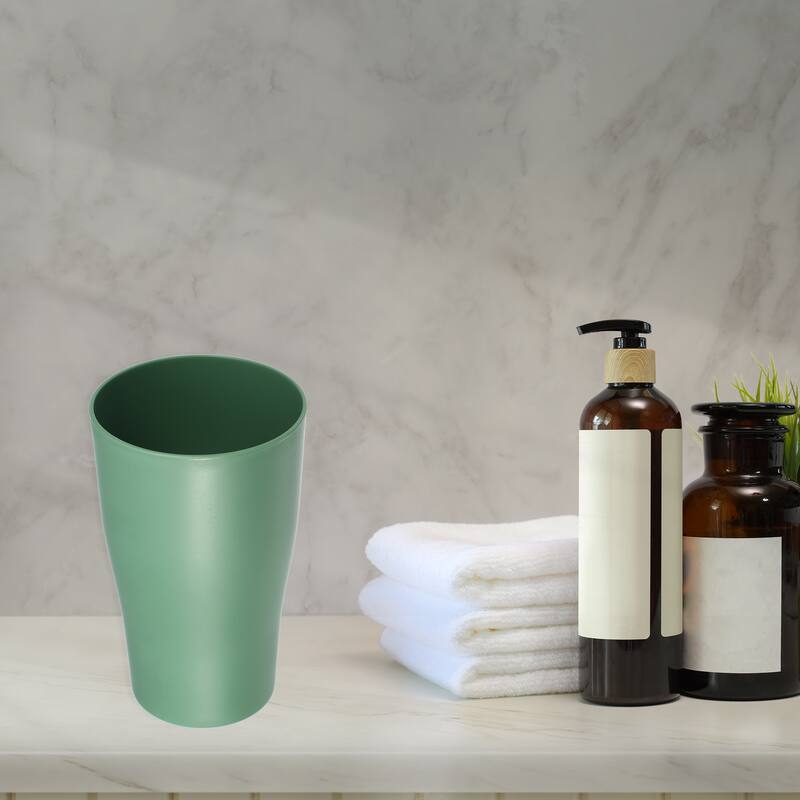 2pcs Bathroom Toothbrush Tumblers PP Cup Color Yellow Green 4.92"x3.03" - Yellow Green