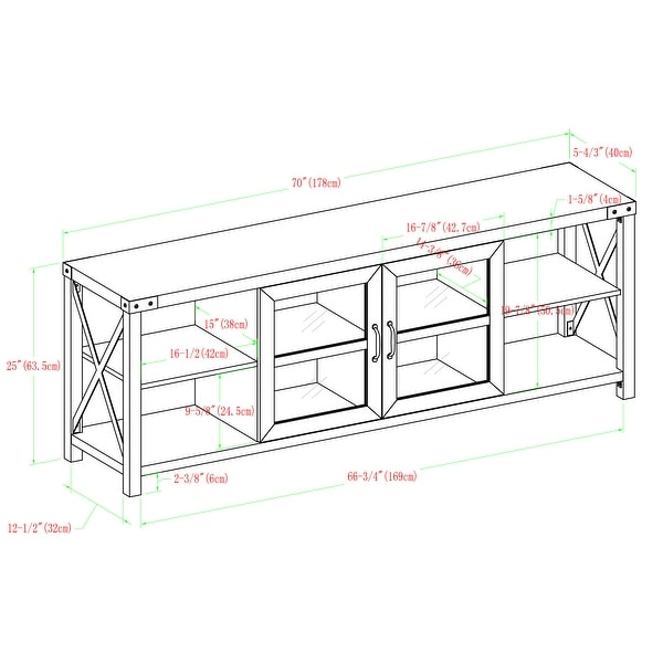 The Gray Barn 70-inch Metal X Accent TV Console