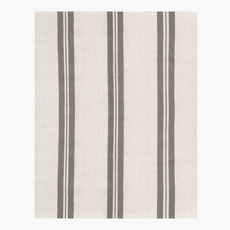 Ben Soleimani Altico Indoor / Outdoor Flatweave Polyproplene Rug - 6' x 9' - Grey/Ivory