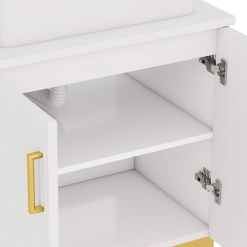 Moasis 24 Inch/30Inch Bathroom Vanity Storage Cabinet Vanity with Counter Top Sink
