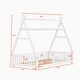 preview thumbnail 10 of 18, Twin size House Bed with Fence and Roof,Kids Bed with Versatile Design