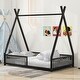 preview thumbnail 14 of 38, Metal house triangular structure platform bed