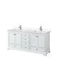 Option White, Chrome Trim, Carrara Cultured Marble Top