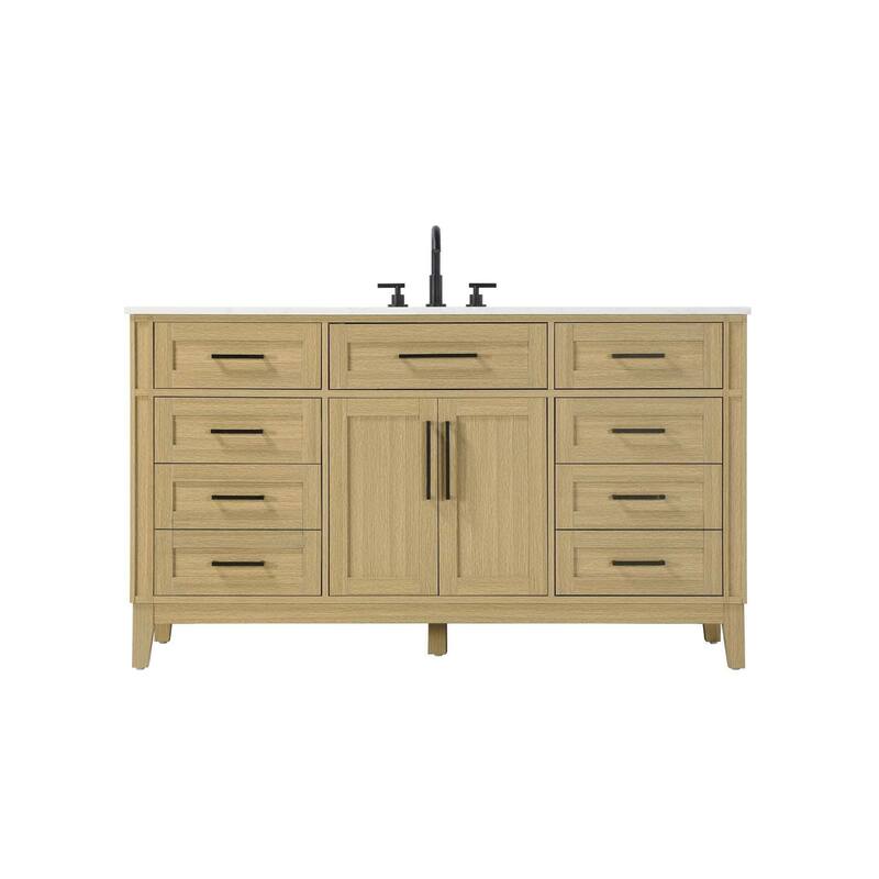 Rachel Single Bathroom Vanity (48-60 inch) - Honey Brown - 60"