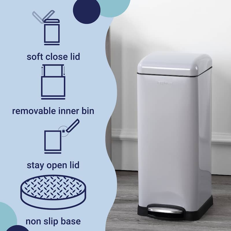 happimess Betty Retro 8-Gallon Step-Open Trash Can