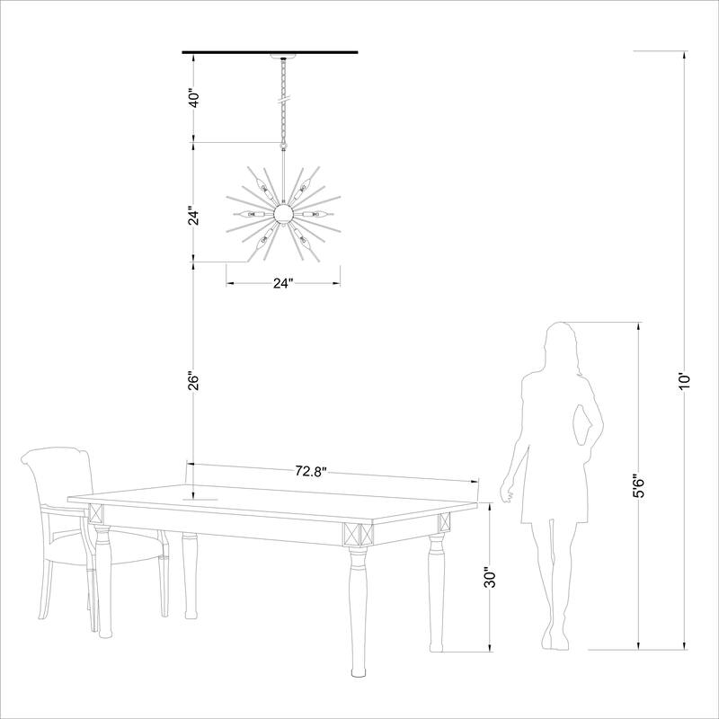 Valeria 12-light Shiny Bronze Sputnik Sphere Chandelier