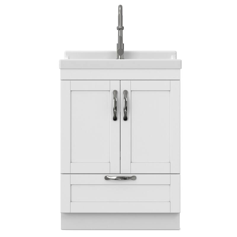 WYNDENHALL Janine Transitional ABS Utility Sink & Cabinet
