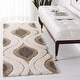 preview thumbnail 3 of 57, SAFAVIEH Florida Shag Bertille Geometric 1.2-inch Thick Rug 2'3" x 10' Runner - Cream/Smoke