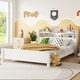 preview thumbnail 5 of 77, Pine Wood Platform Bed Low-Profile Bed Frame with Storage Headboard, Motion Sensor LED Light, Movable Guardrail, Slats Support