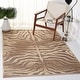 preview thumbnail 6 of 31, SAFAVIEH Paradise Zeynep Modern Viscose Rug 5'3" x 7'6" - Brown/Creme - Rectangle